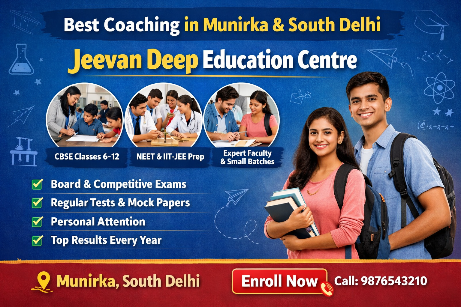 Best Coaching Institute in Munirka & South Delhi – Jeevan Deep Education Centre